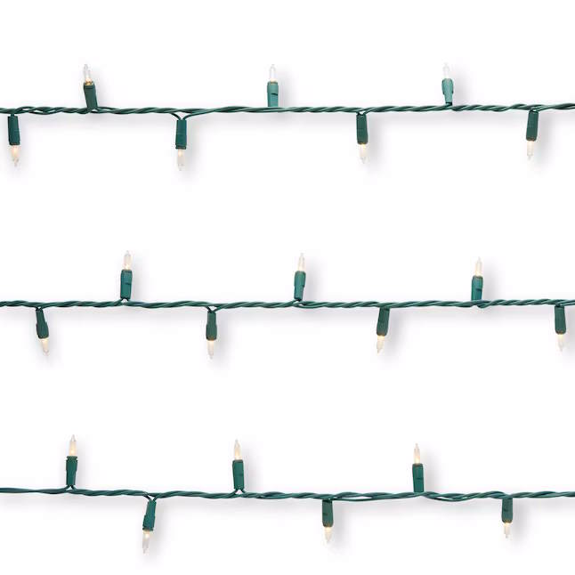 GE String-A-Long 300-Count 62.2-ft Clear Incandescent Plug-In Christmas String Lights