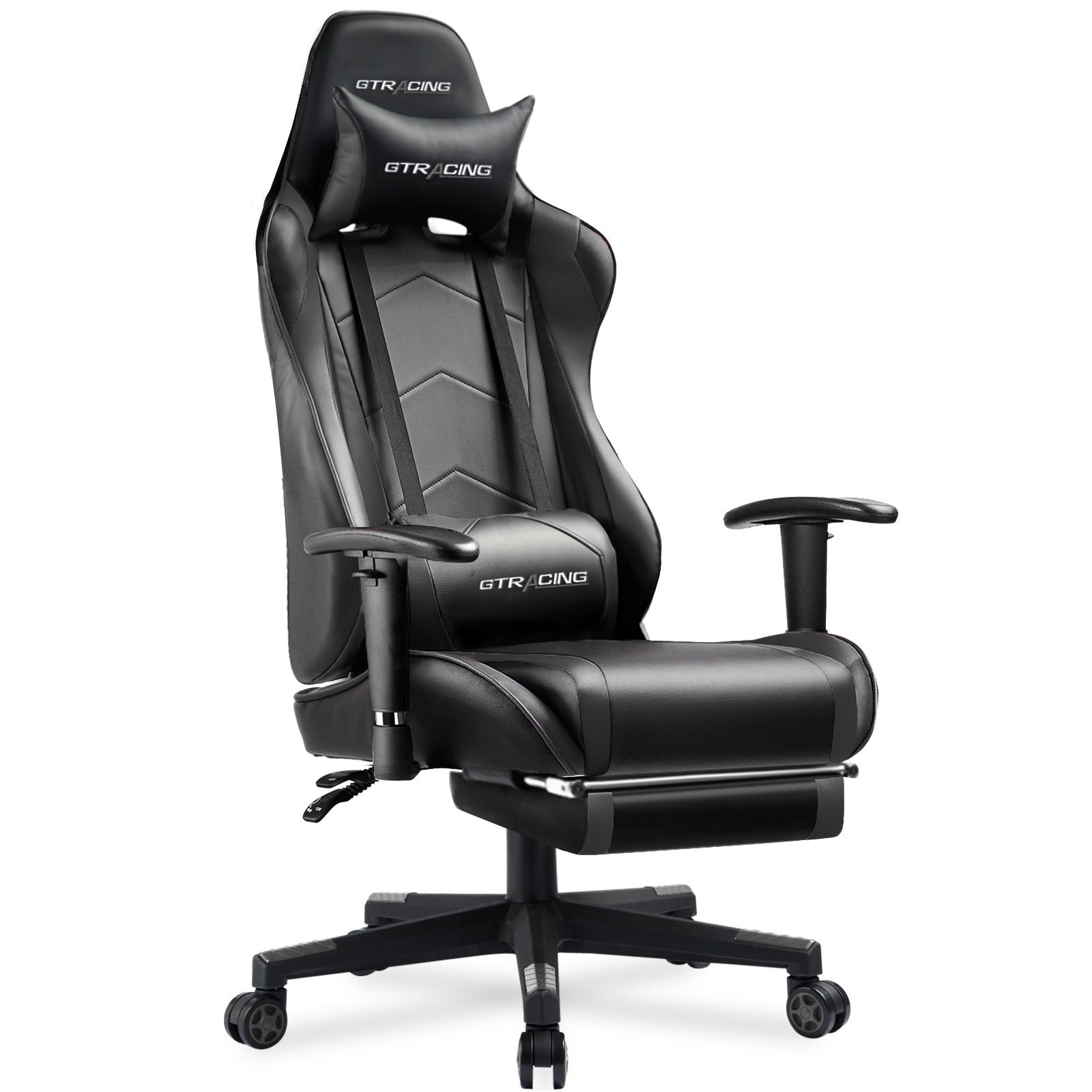 GTRACING Gaming Chair Office Chair PU Leather with Footrest&Adjustable Headrest