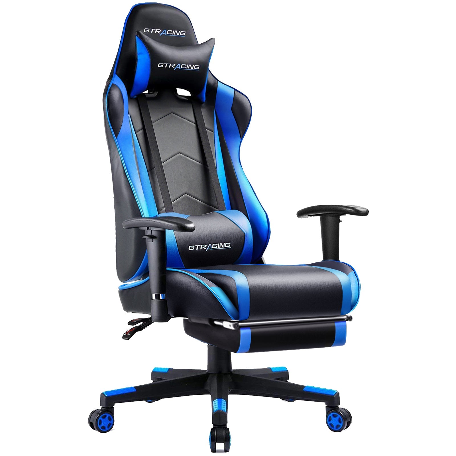 GTRACING Gaming Chair Office Chair PU Leather with Footrest&Adjustable Headrest