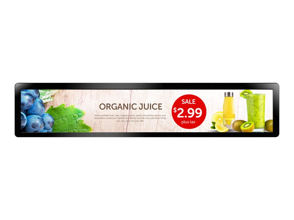 GVision Smart Shelf Display - 16.3 Diagonal Class S Series LED-backlit LCD display - commercial use 1366 x 200"