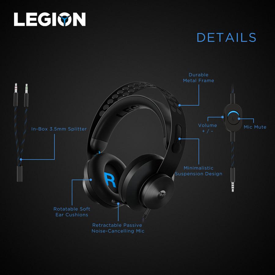Gaming Headset Wired - Lenovo Legion H300 Stereo Headset | TechSoft GXD0T69863