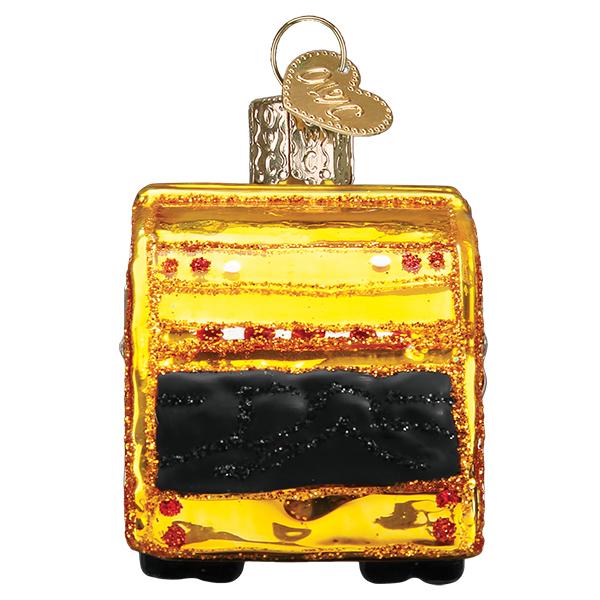 Garbage Truck Glass Ornament