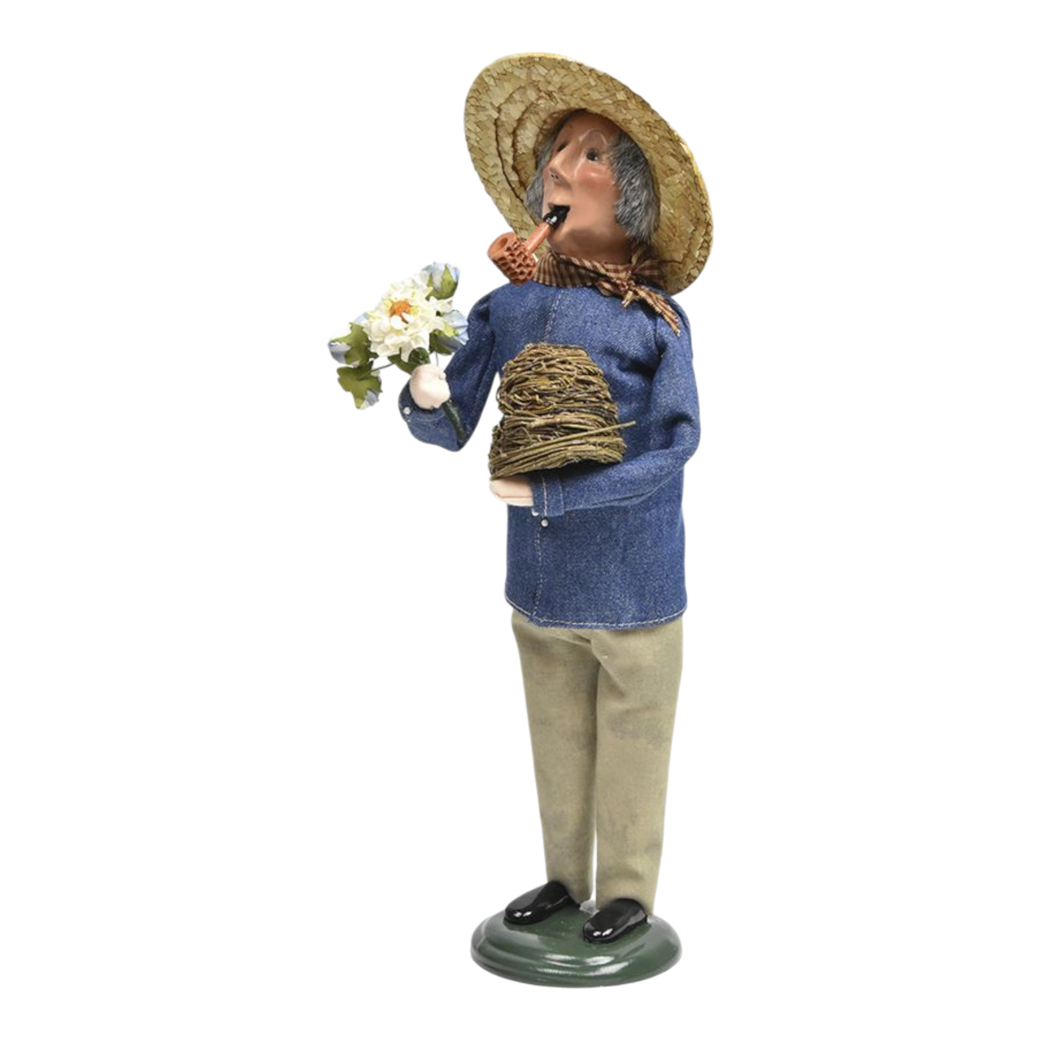 Gardening Man with Pipe