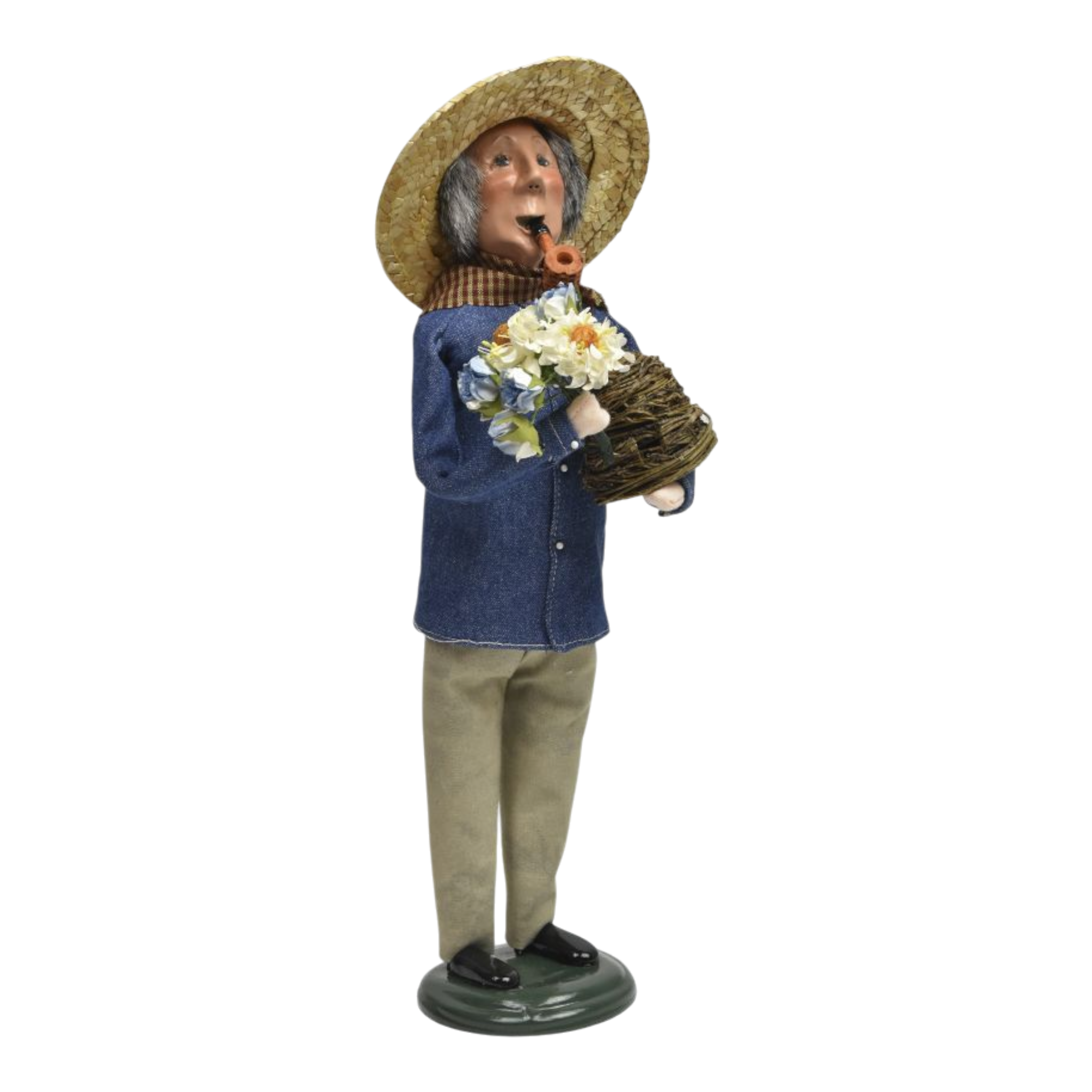 Gardening Man with Pipe