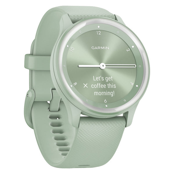 Garmin 010-02566-03 vivomove Sport Smartwatch with Silicone Band (Cool Mint)