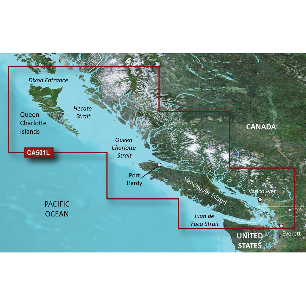 Garmin BlueChart&reg; g3 Vision&reg; HD - VCA501L - Vancouver Island - Dixon Entrance -
