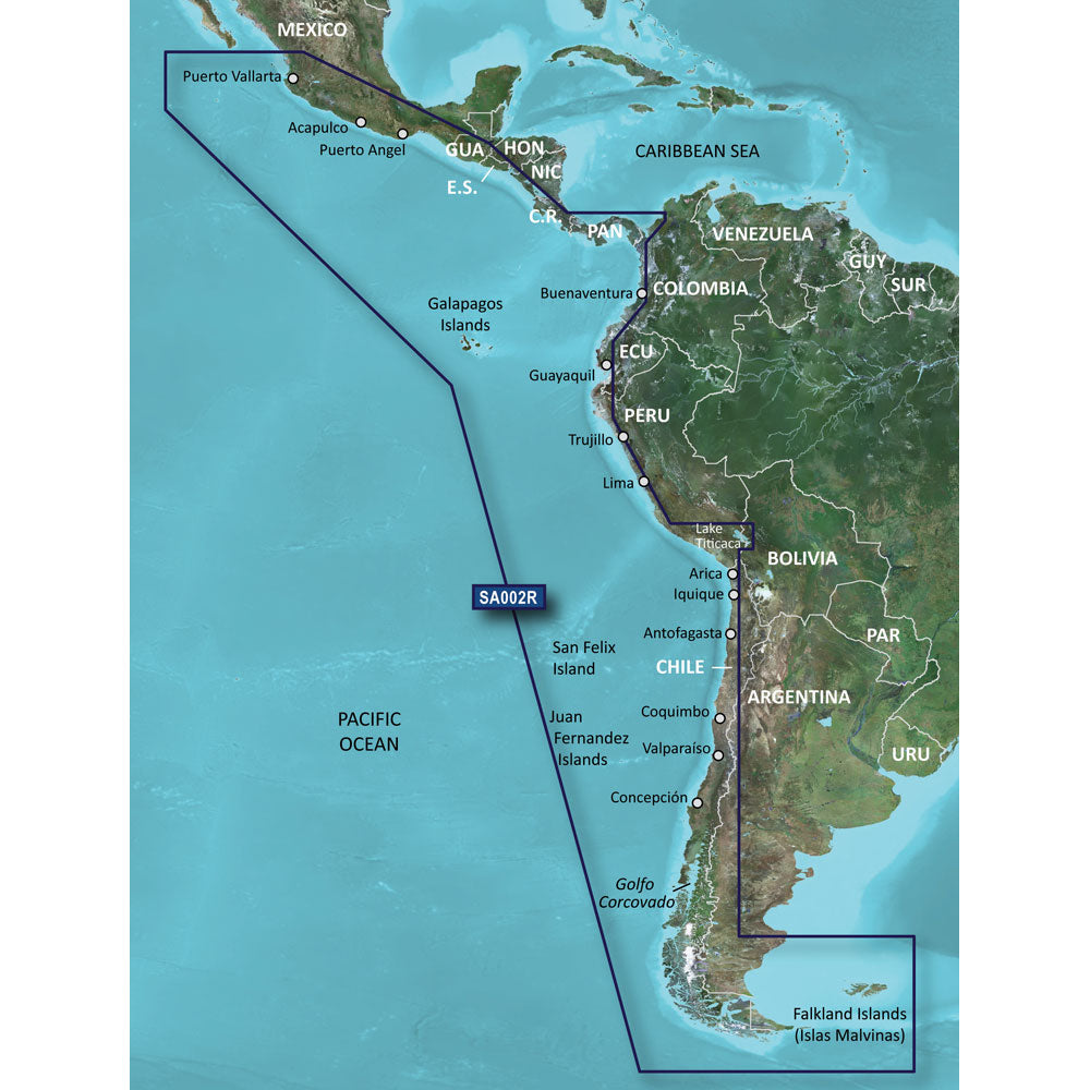 Garmin BlueChart&reg; g3 Vision&reg; HD - VSA002R - South America West Coast -