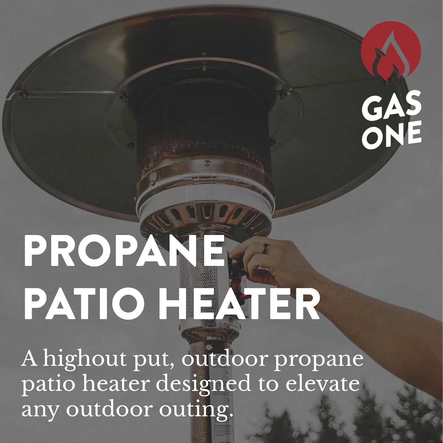 GasOne PH8000 50000 BTU Propane Patio Heater With Wheels