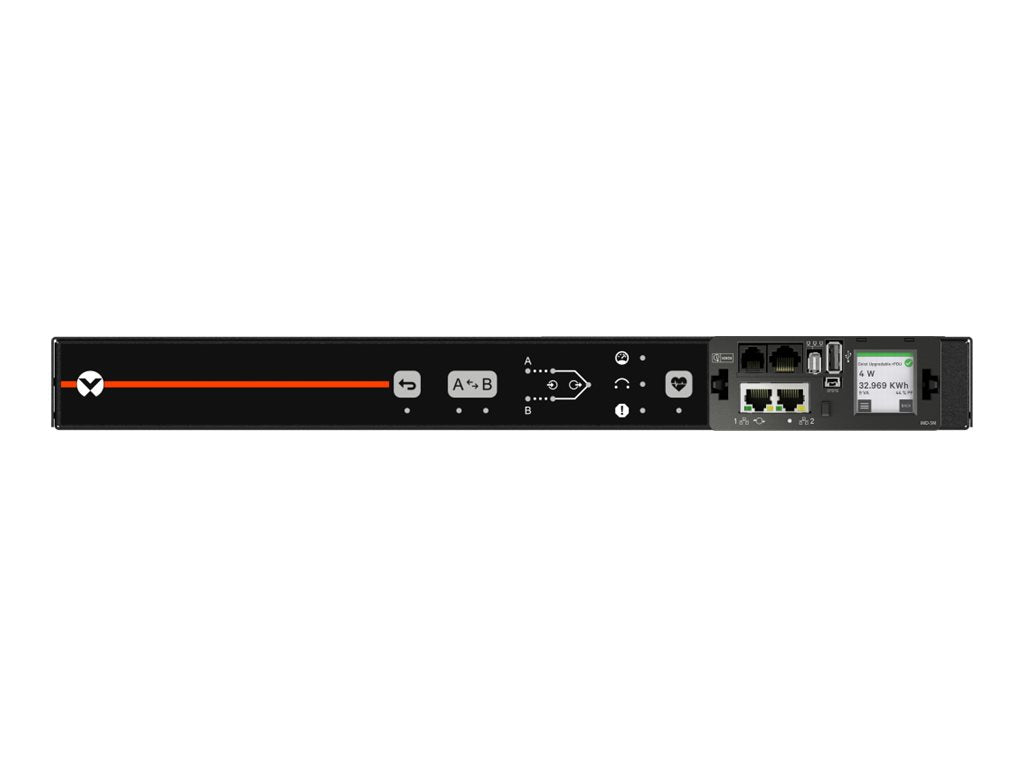 Geist Rack Transfer Switch Monitored Outlet Level - Power distribution unit (rack-mountable) - AC 100-120 V - 1.4 kW - Ethernet VA6N11A0