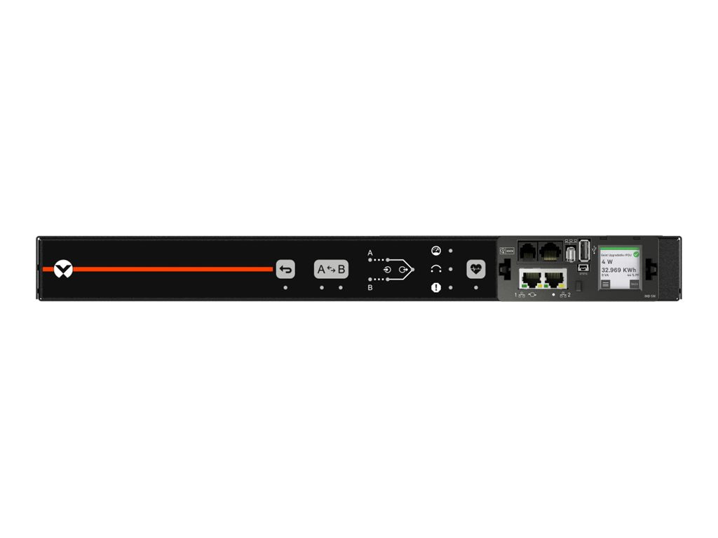 Geist Rack Transfer Switch Monitored Unit Level AN05M1R0-12CF18-2TL6TL6A011-D - Power distribution unit (rack-mountable) - AC VA4N21A1