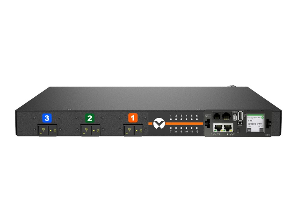 Geist Switched Outlet Level Monitoring MNU5M1R6-12CF18-4CS15A0H10-S - Power distribution unit (rack-mountable) - AC 200-240 V VP7N41A0