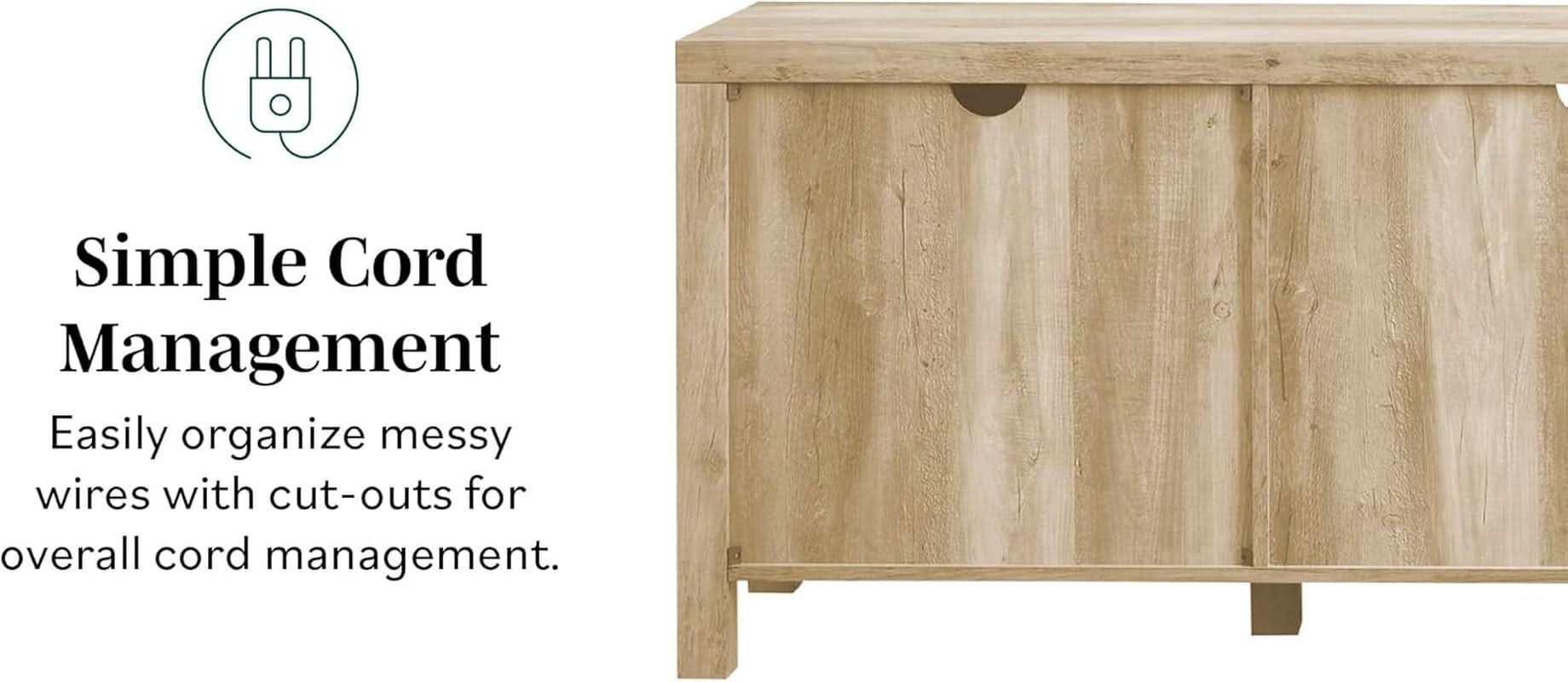 Georgetown Modern Farmhouse 70-Inch TV Stand White Oak