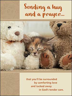 Get Well Card - Sending a Hug and a Prayer