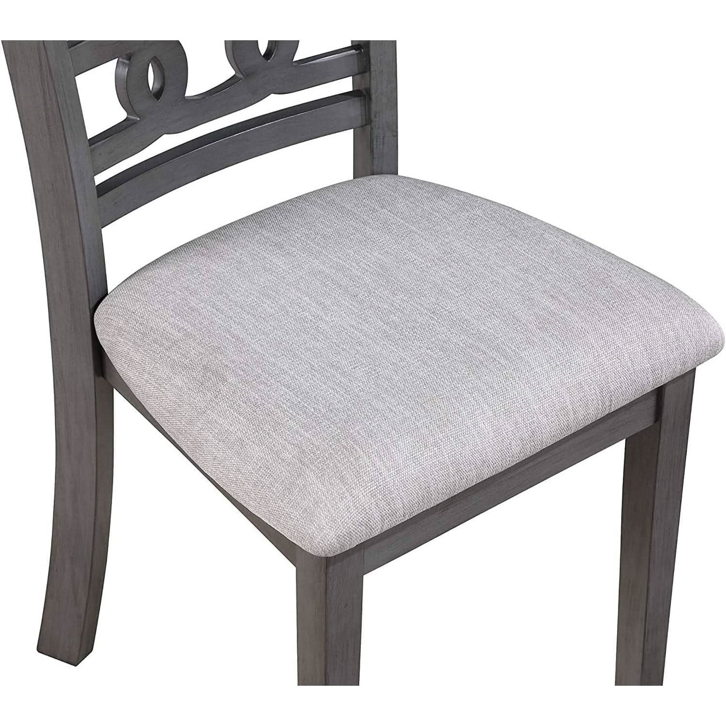 Gia Gray Counter Height 5 Piece Dining Set Cushioned Chairs