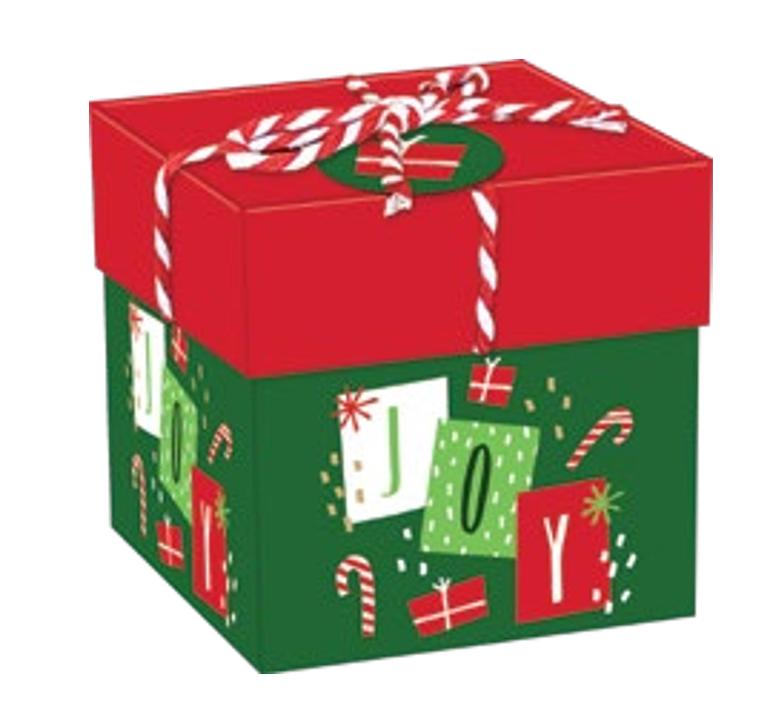 Gift Box Cube for Gift Cards - 3" x 3" - Joy Present Stack