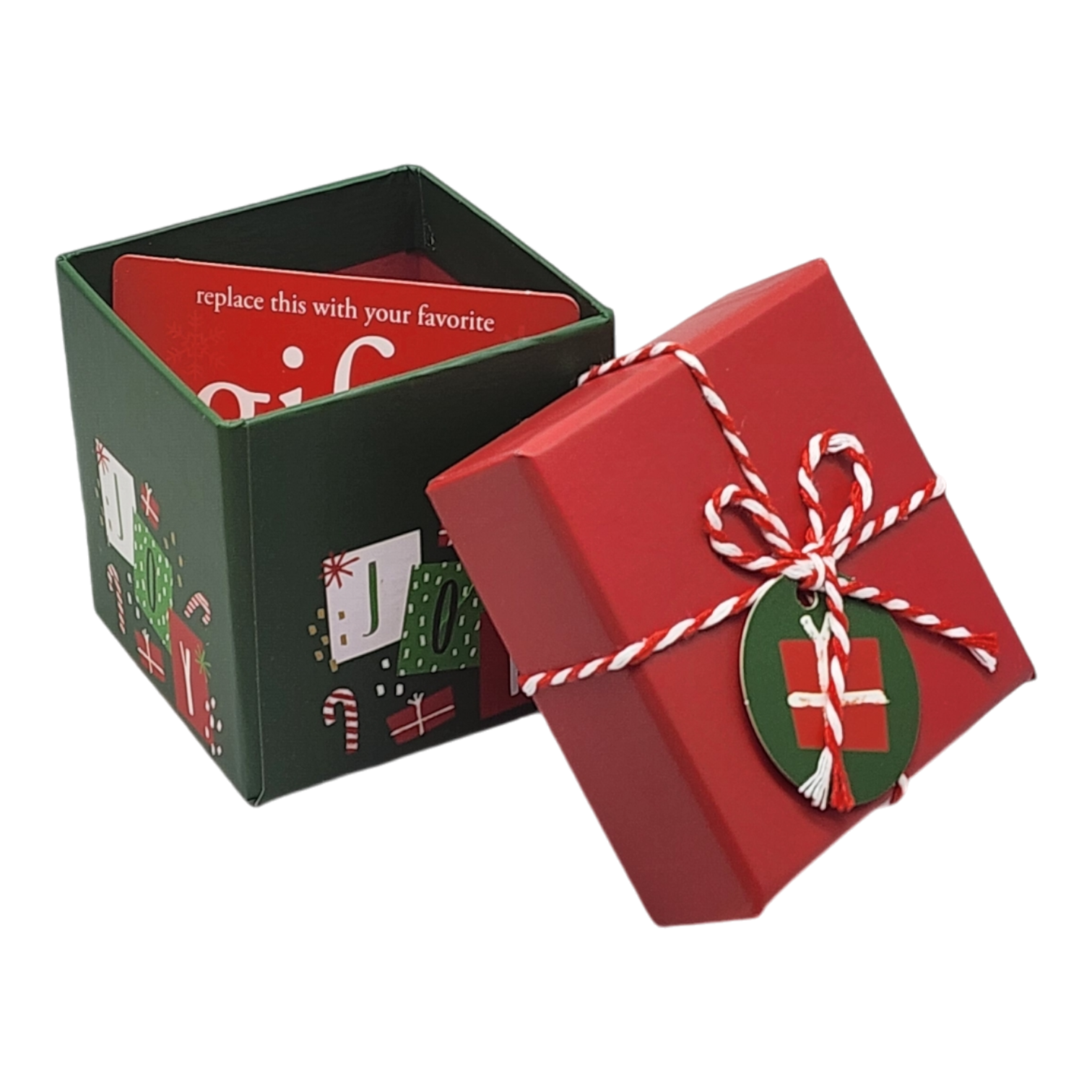 Gift Box Cube for Gift Cards - 3" x 3" - Joy Present Stack