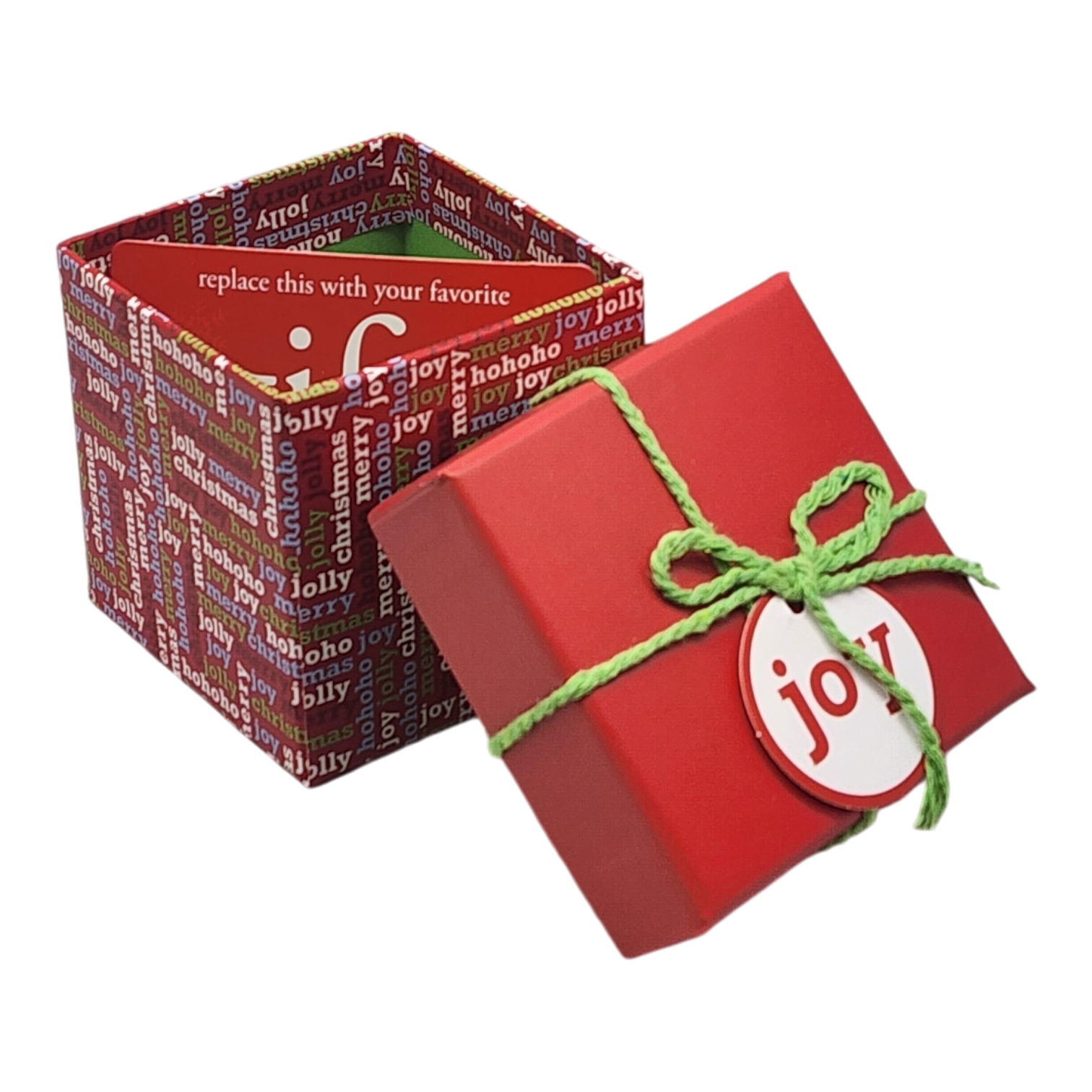 Gift Box Cube for Gift Cards - 3" x 3" - Joy Present Stack