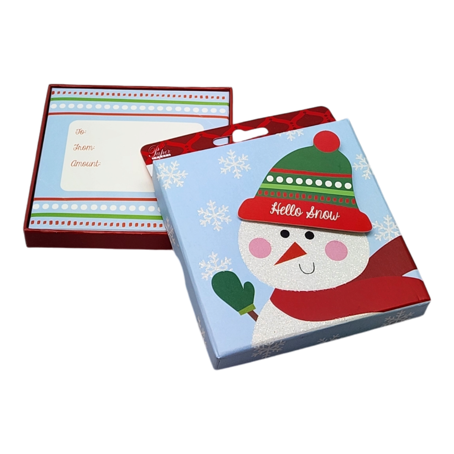 Gift Card Box - Square - Hello Snow Snowman