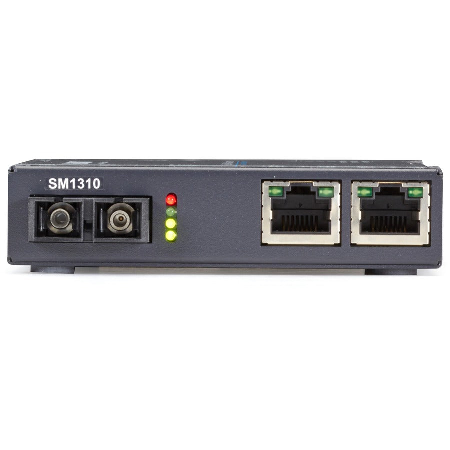 Gigabit Ethernet PoE+ Media Converter - Black Box LGC5212A Single-Mode Fiber 15km Distance | TechSoft