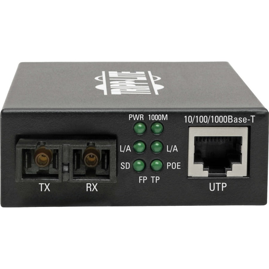 Gigabit Multimode Fiber Ethernet Media Converter - PoE+ Network Switch Fiber Optic | Tripp Lite N785-INT-PSCMM2