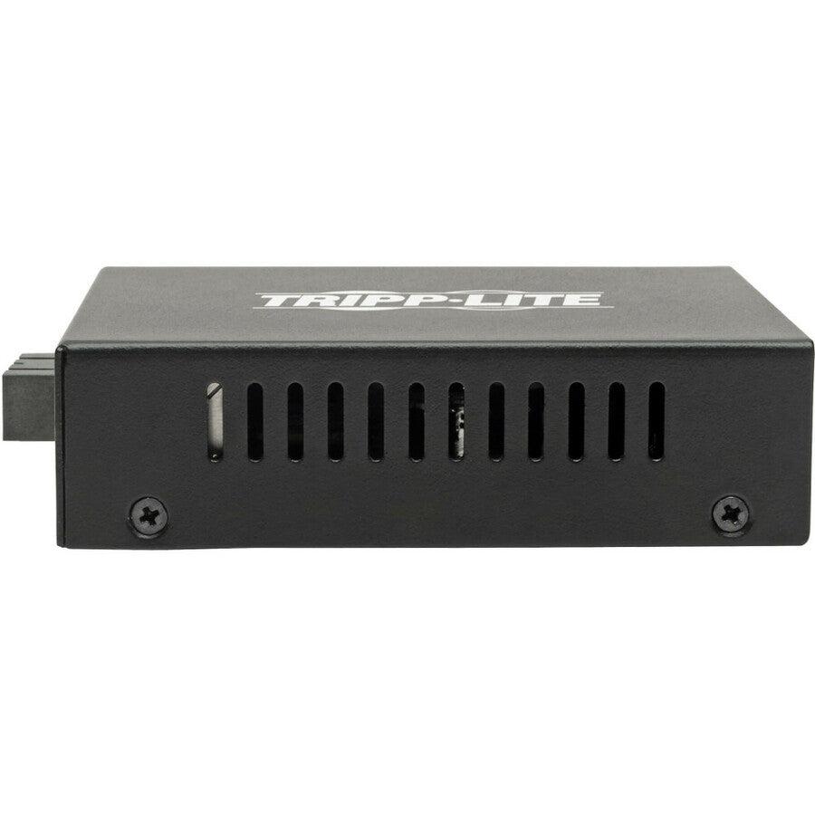 Gigabit Singlemode Fiber Ethernet Media Converter PoE+ SC 20km | TecISoft N785-P01-SC-SM1