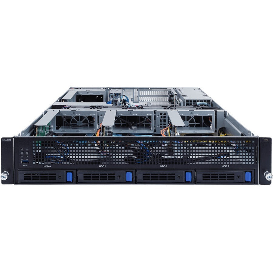 Gigabyte G242-Z11 Barebone System - 2U Rack-mountable - Socket SP3 - 1 x Processor Support