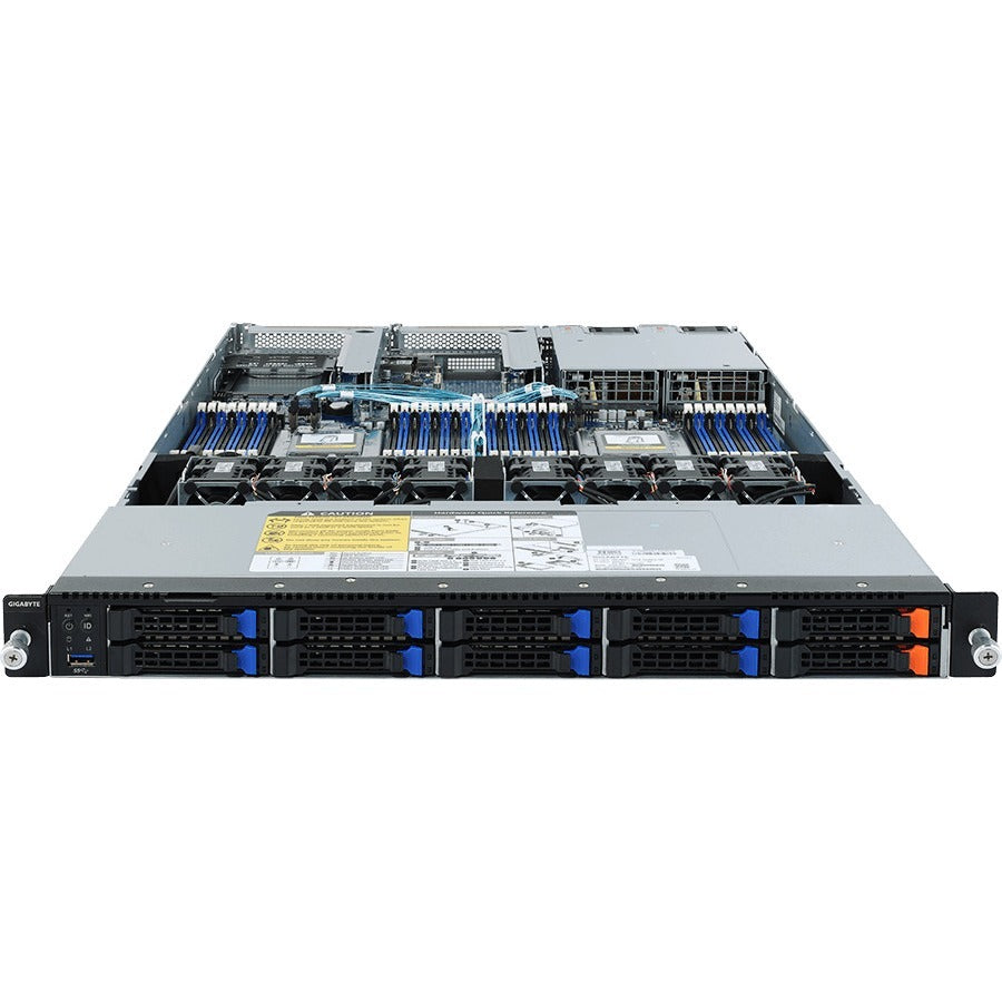 Gigabyte R182-Z91 Barebone System - 1U Rack-mountable - Socket SP3 - 2 x Processor Support