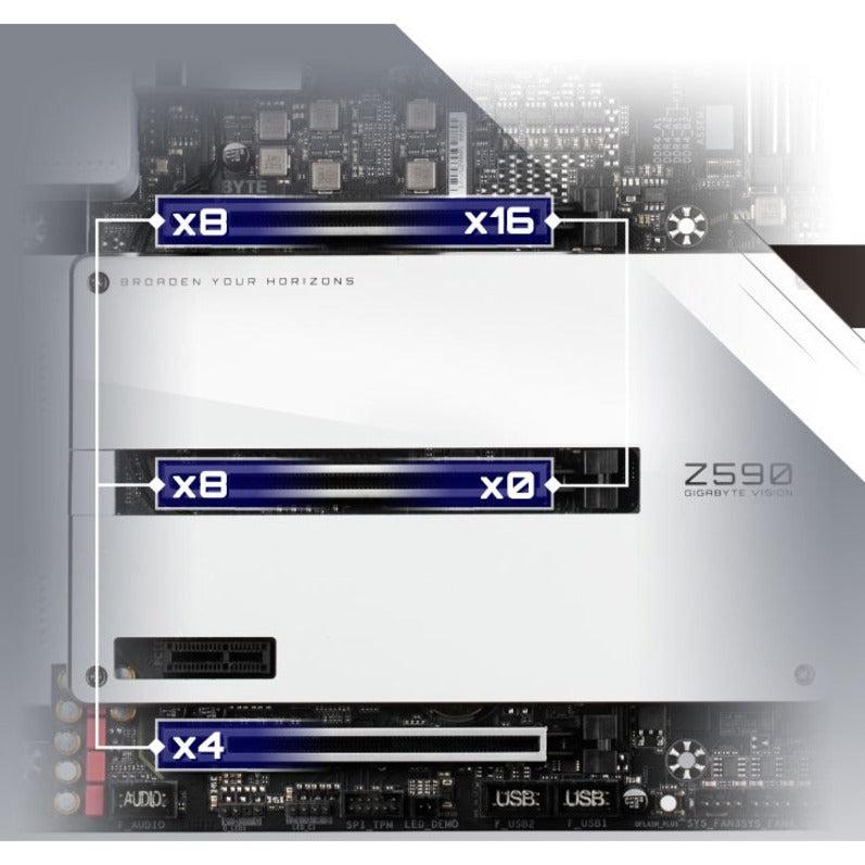 Gigabyte Z590 Vision D Socket Lga1200/ Intel Z590/ Ddr4/ Quad-Gpu & 2-Way Crossfire/ Sata3&Usb3.2/ M.2/ Wifi&Bluetooth/ Atx Motherboard