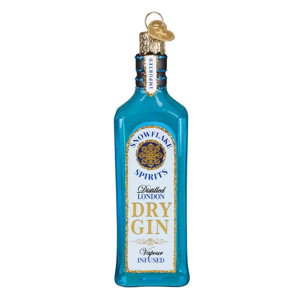 Gin Bottle Glass Ornament