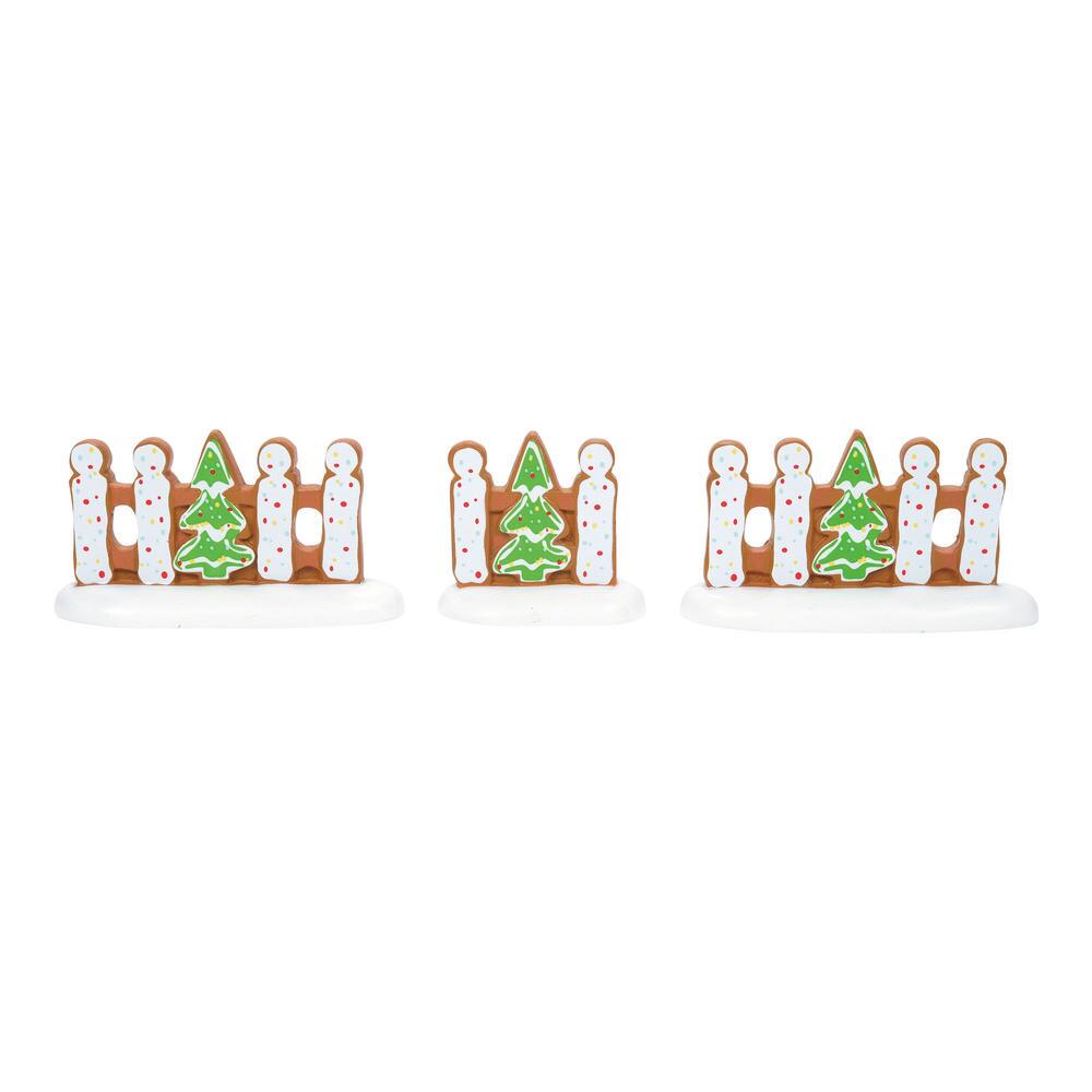 Gingerbread Christmas Fence - 3 Piece Set