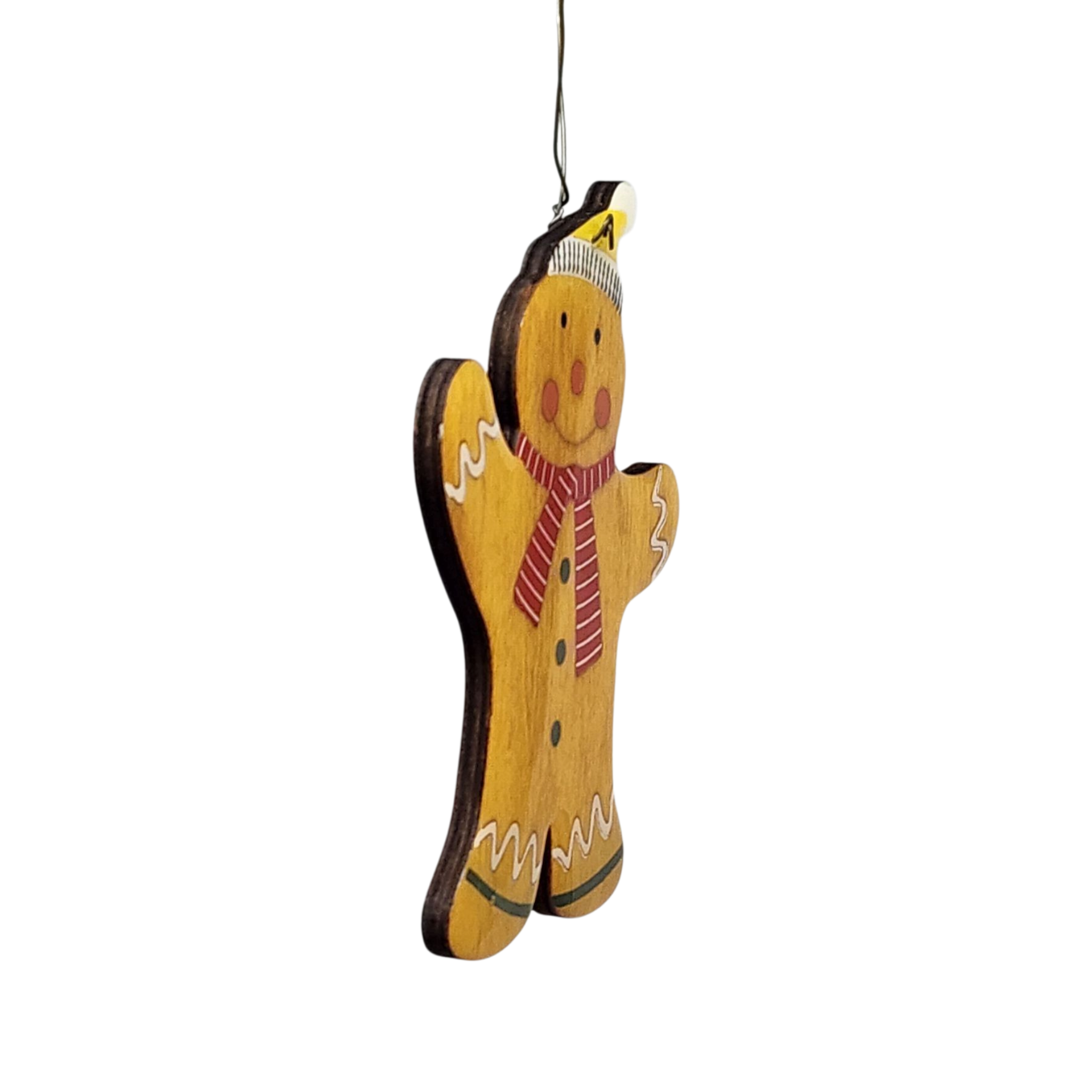 Gingerbread Man Ornament in Snow Hat