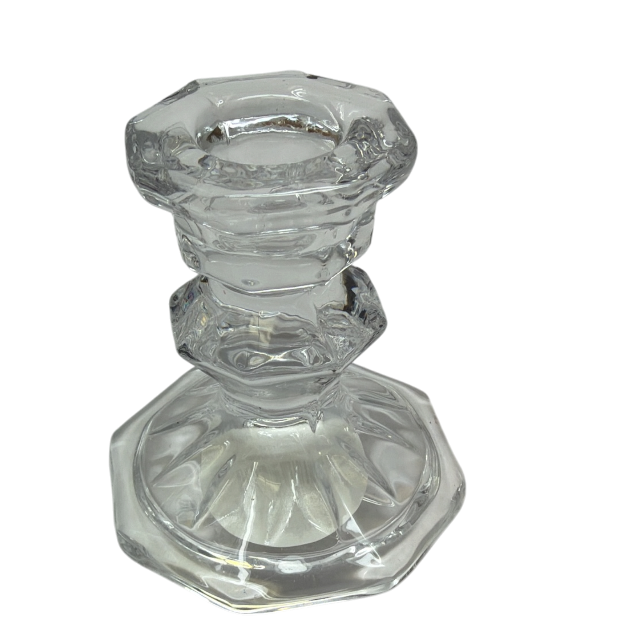 Glass Candlestick Holder