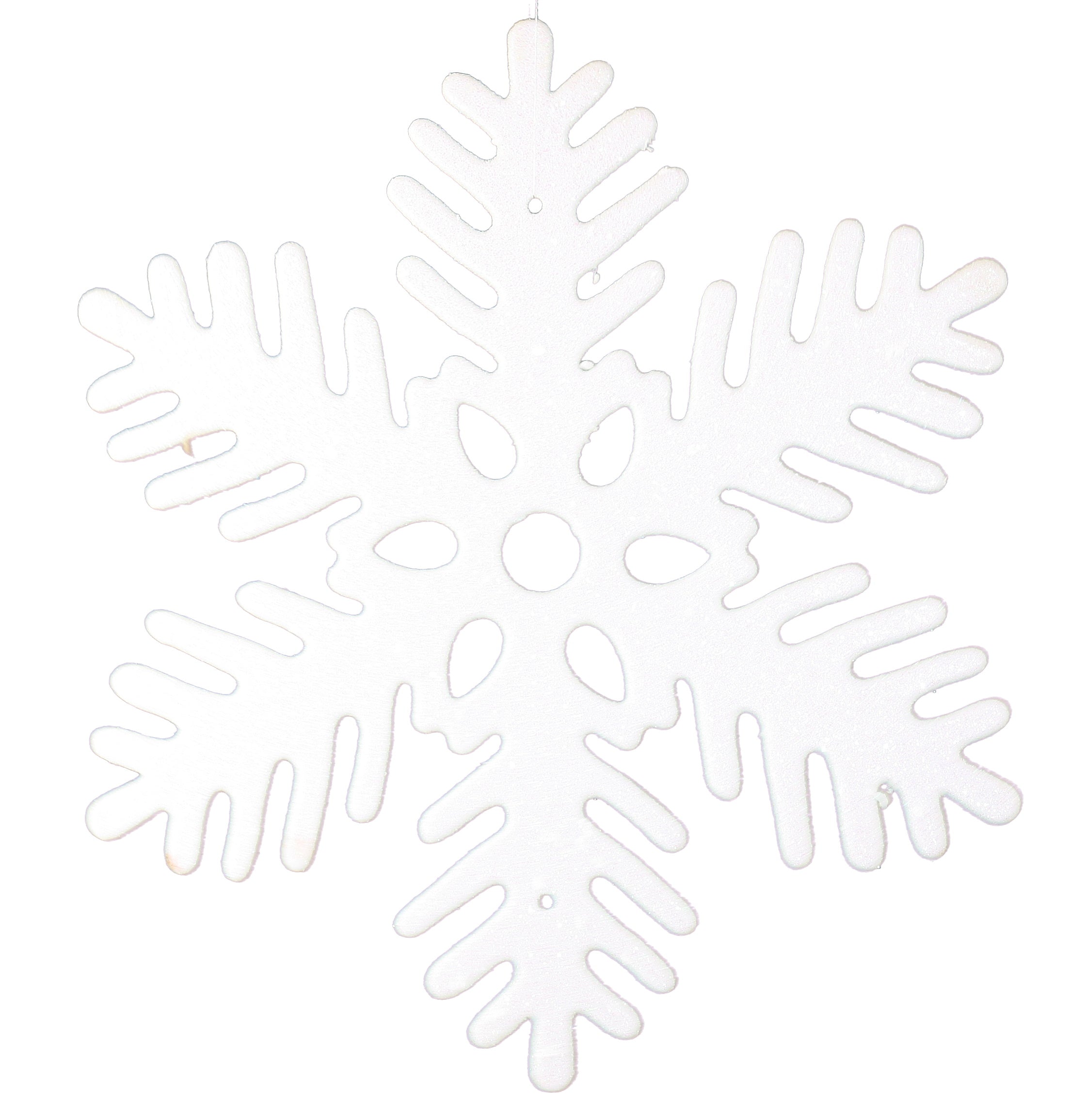 Glitter Snowflake 11 Inch Ornament - Heavy Sparkle - Die Cut