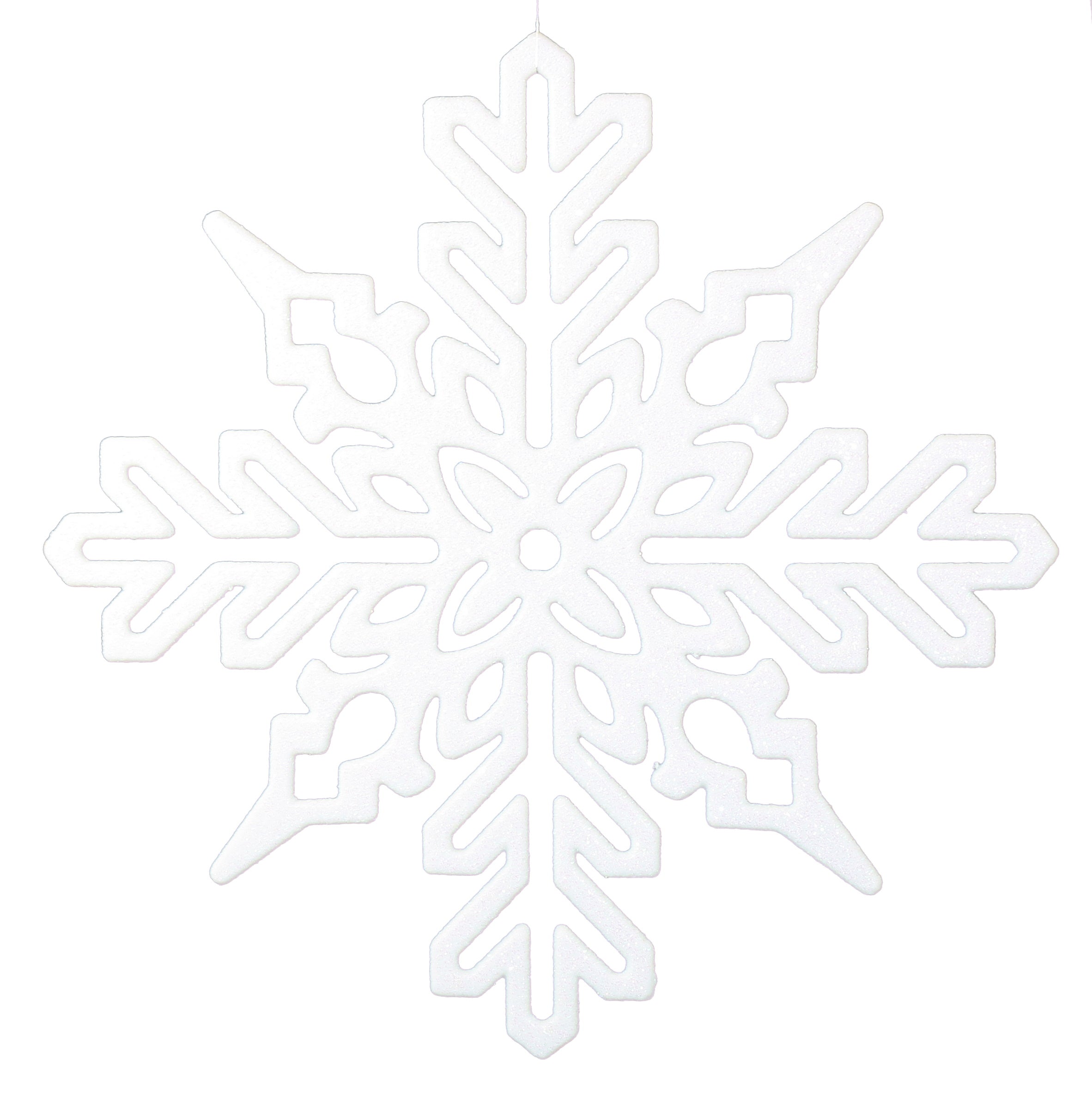 Glitter Snowflake 11 Inch Ornament - Heavy Sparkle - Die Cut