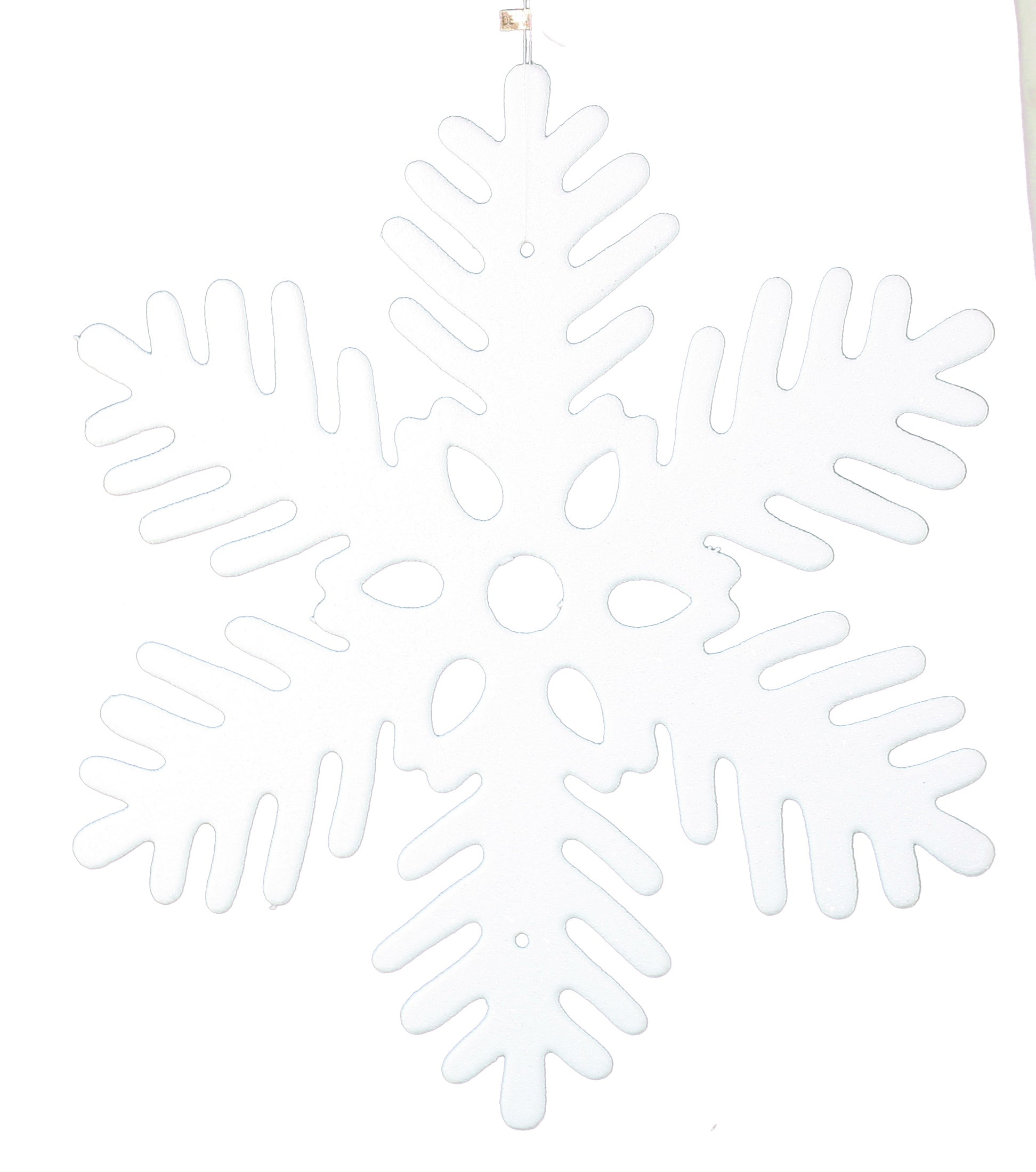 Glitter Snowflake 11 Inch Ornament - Heavy Sparkle - Die Cut