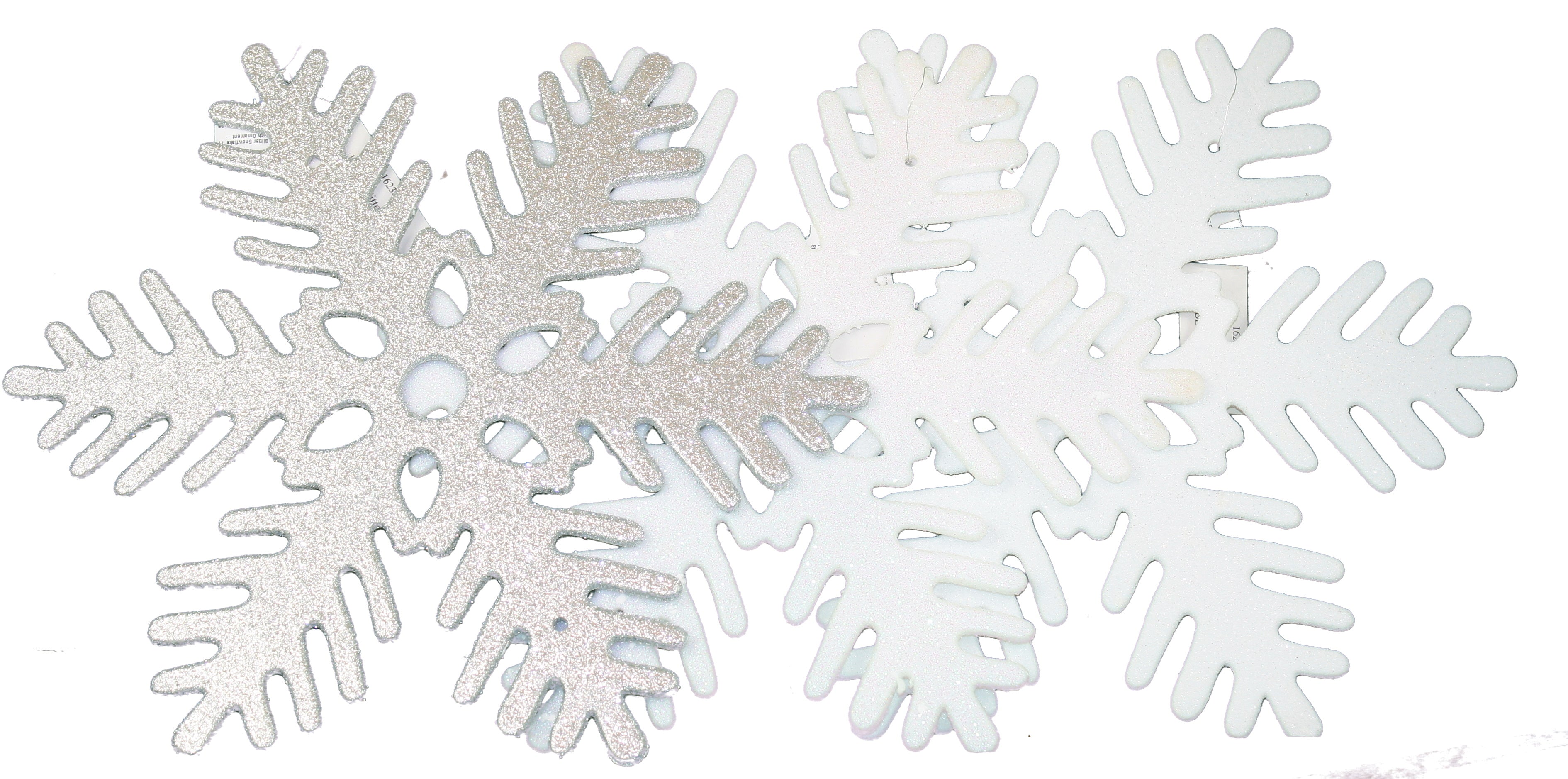 Glitter Snowflake 11 Inch Ornament - Heavy Sparkle - Die Cut