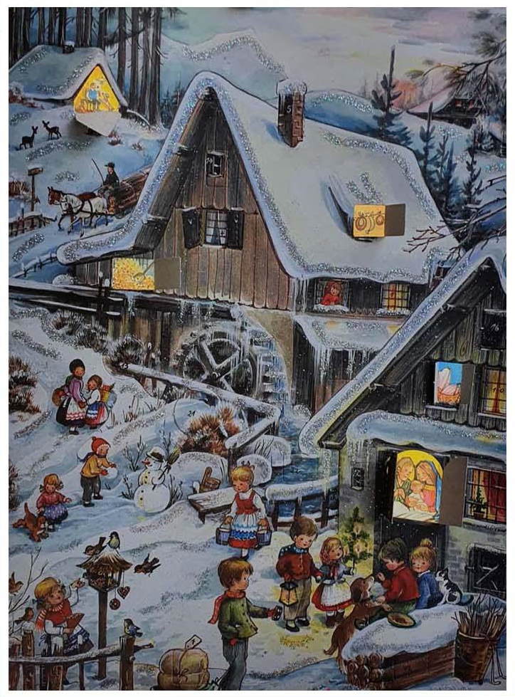 Glittered Advent Calendar - At the Mill
