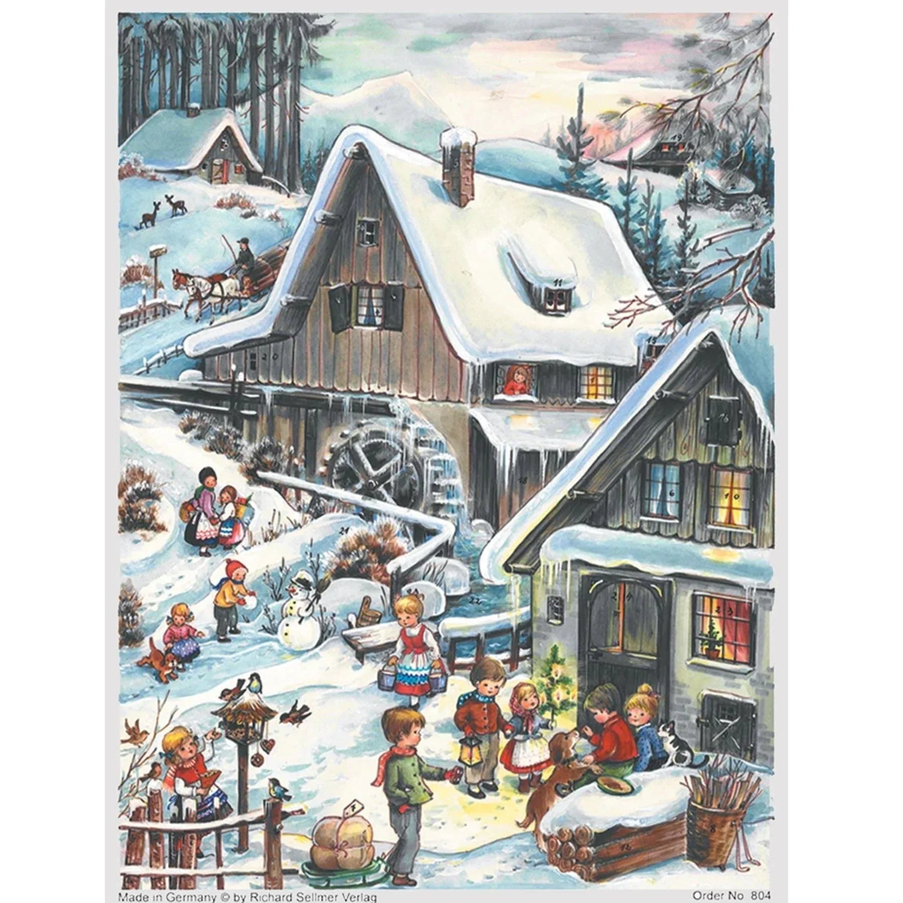 Glittered Advent Calendar - At the Mill