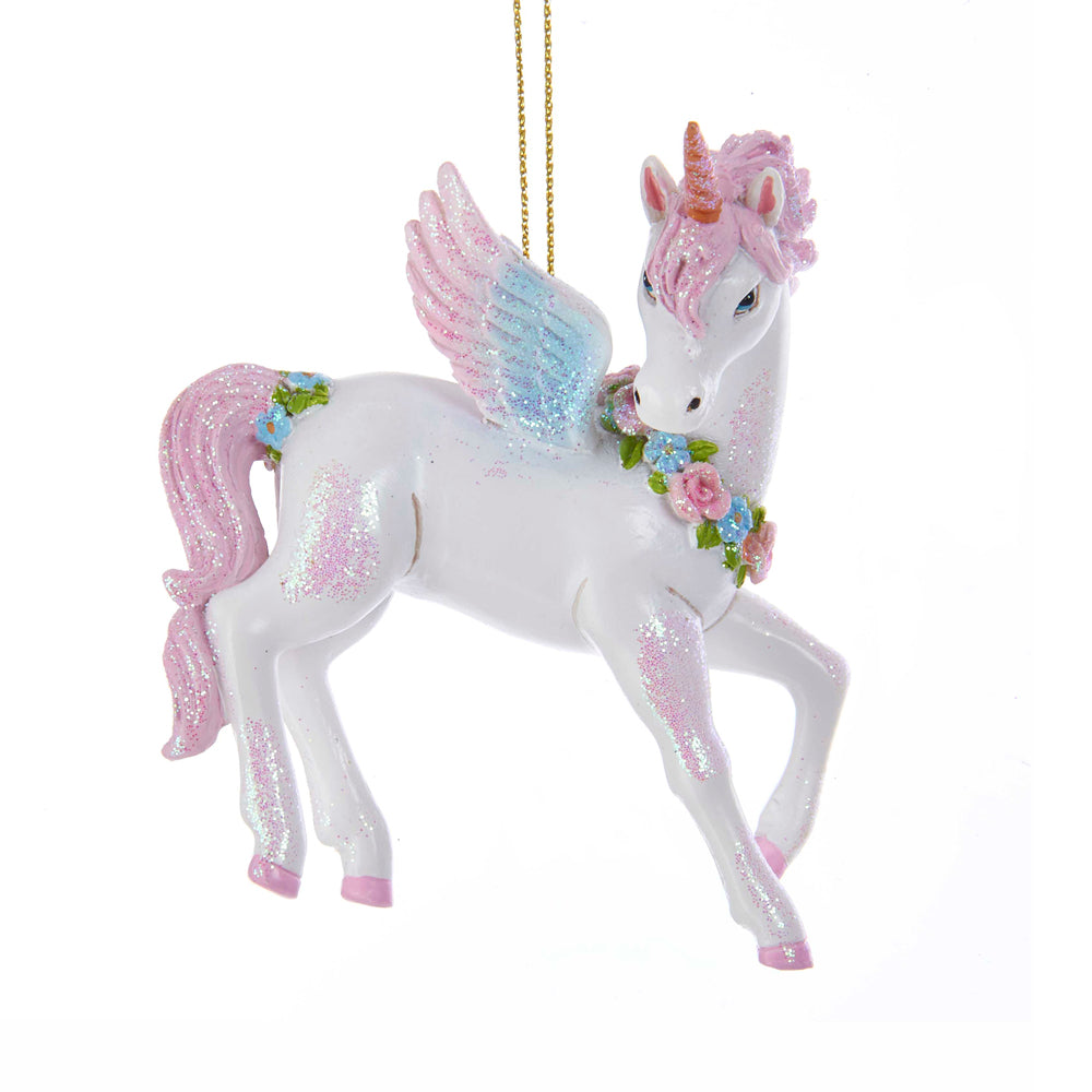 Glittered Unicorn Ornament