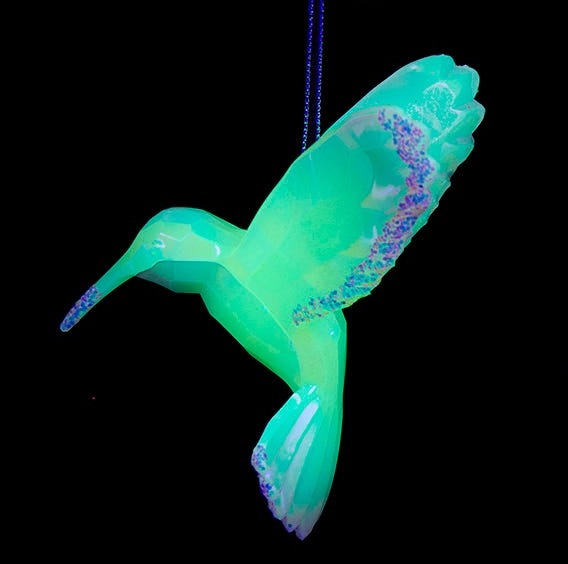 Glow In the Dark Hummingbird Ornament -