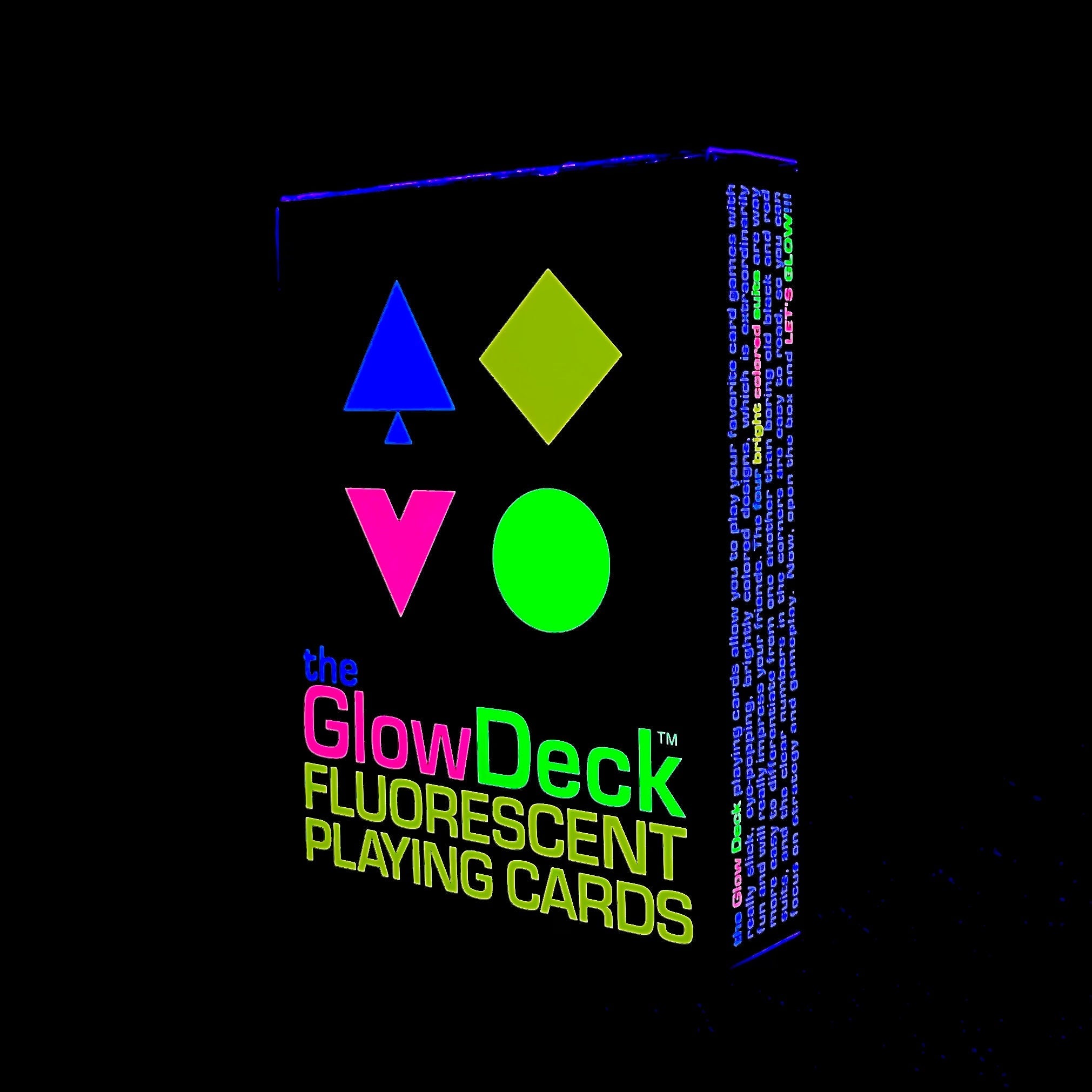 GlowDeckTM Fluorescent Playing Cards