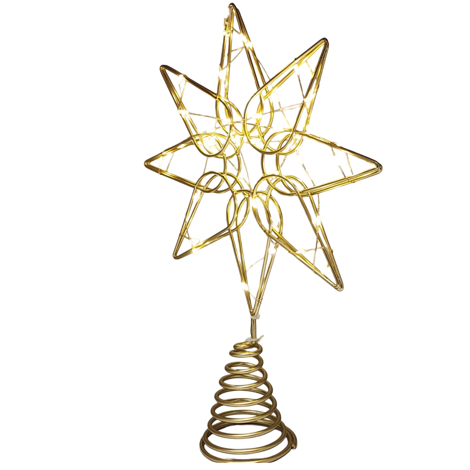 Gold Octagram Star - Tree Topper - 13 Inch
