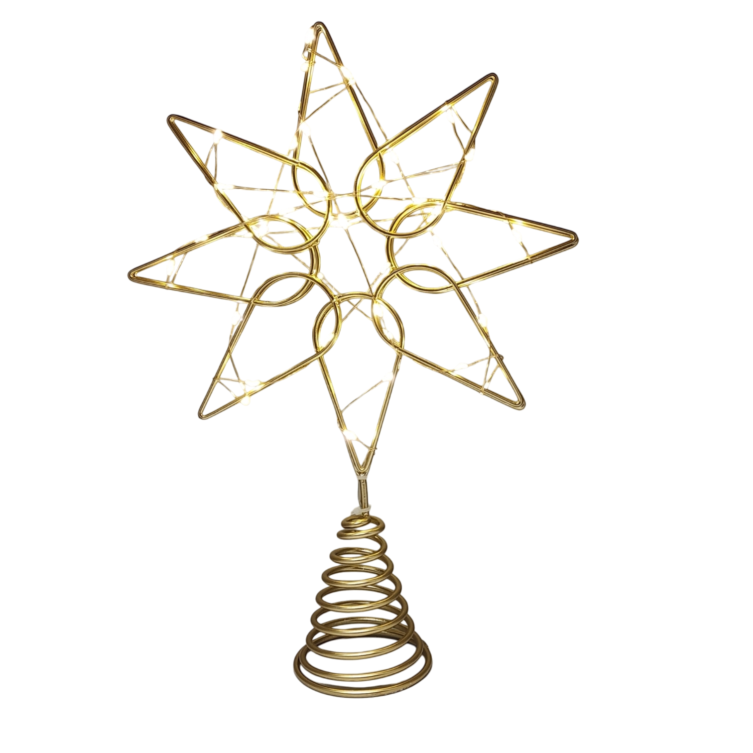 Gold Octagram Star - Tree Topper - 13 Inch