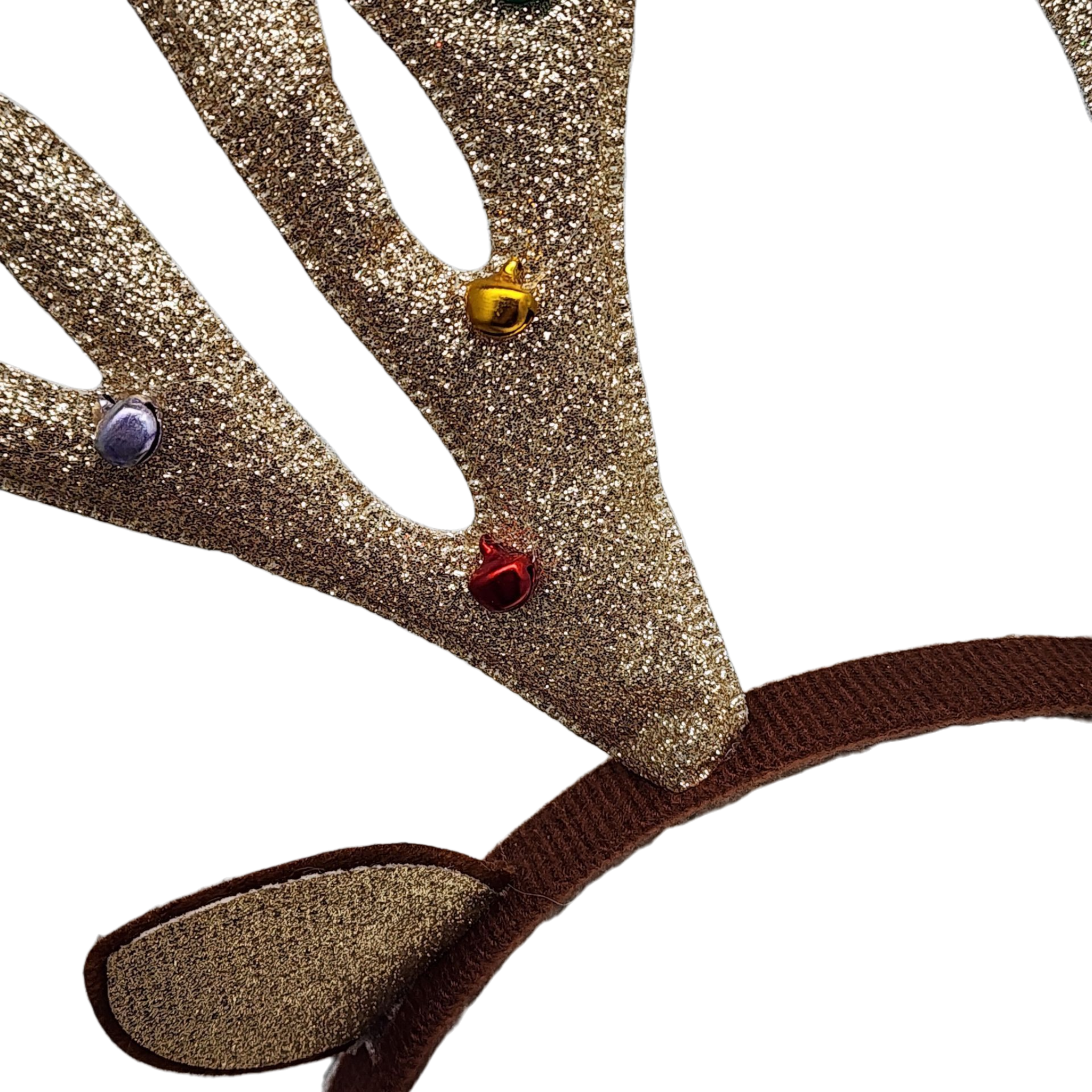 Gold Shimmer Antler Headband Bopper