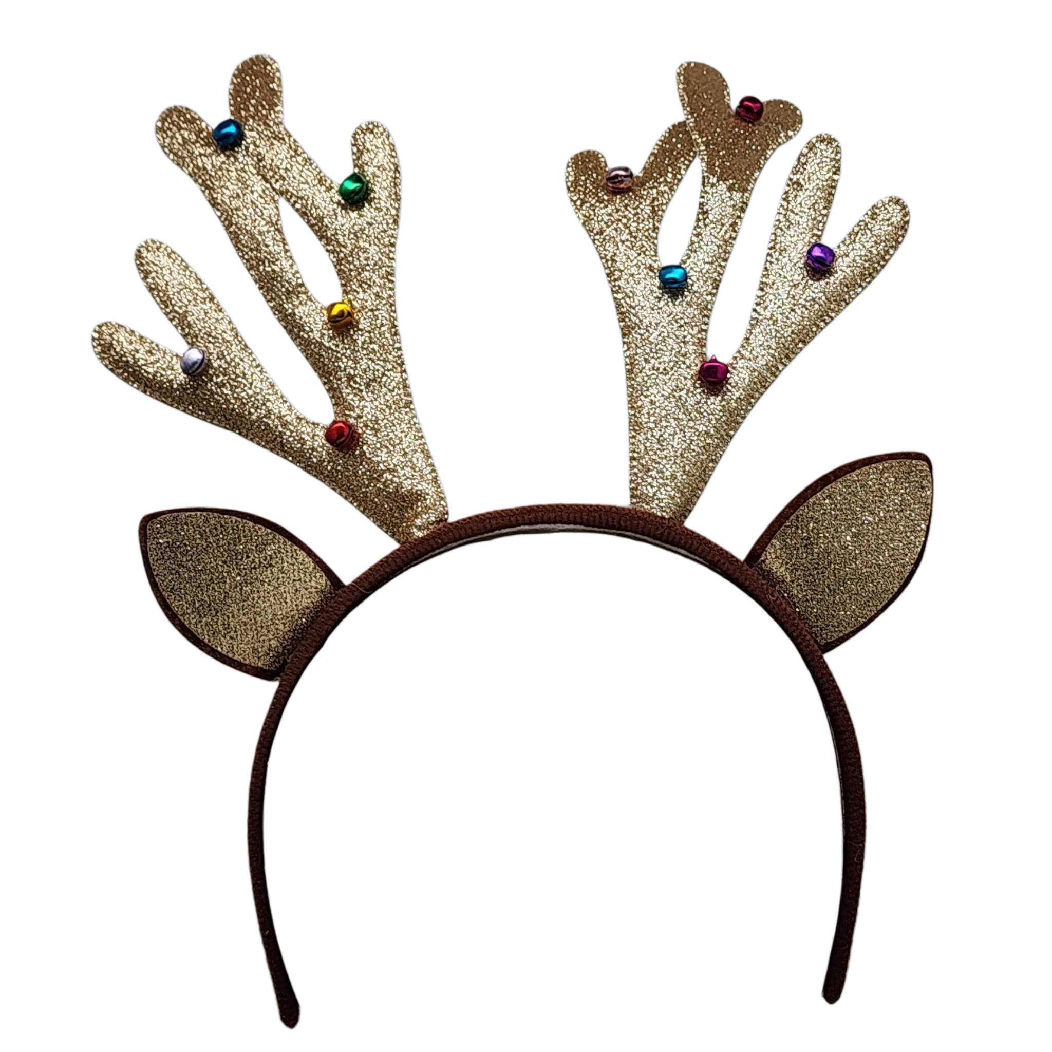 Gold Shimmer Antler Headband Bopper