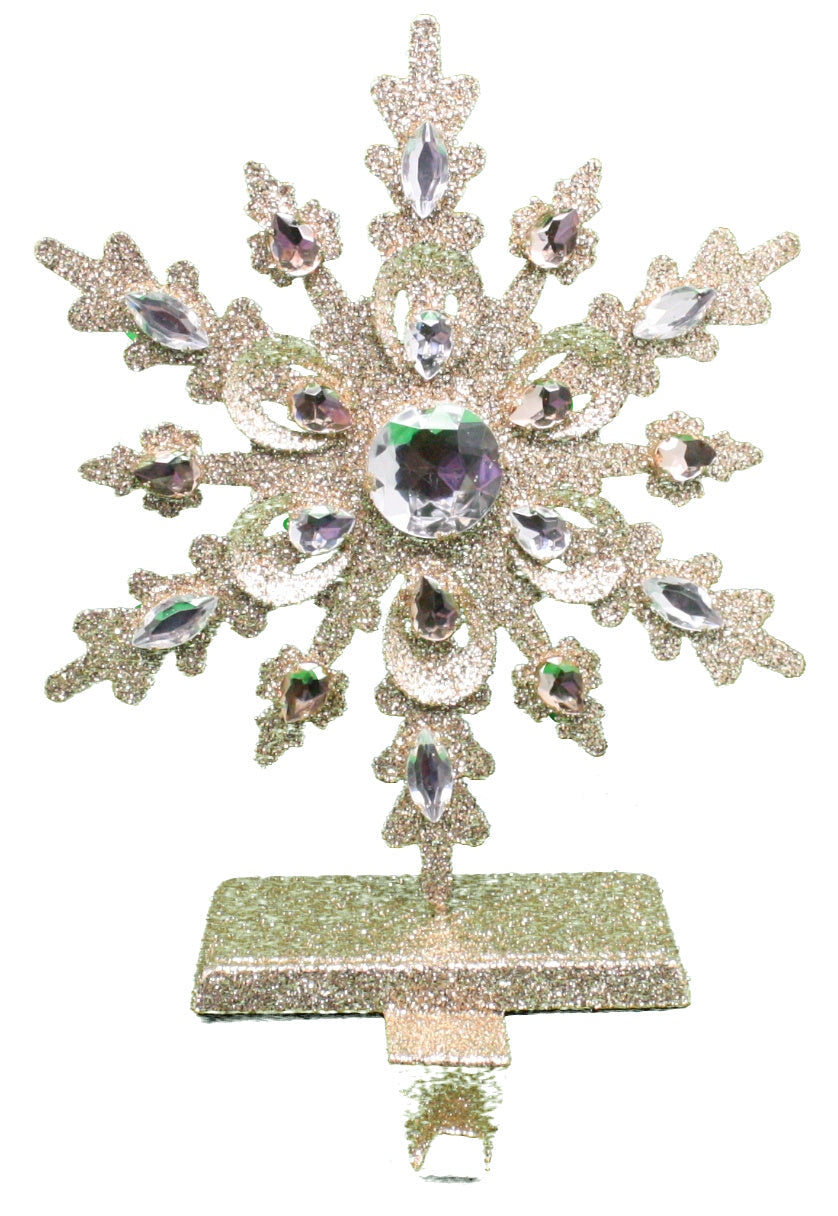 Gold Snowflake Stocking Hanger