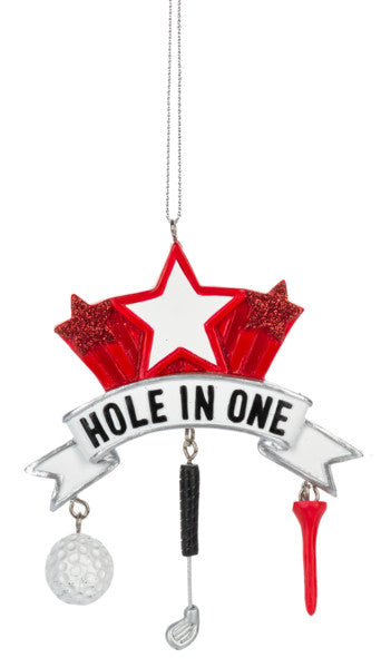 Golf Dangle Ornament - Hole In One