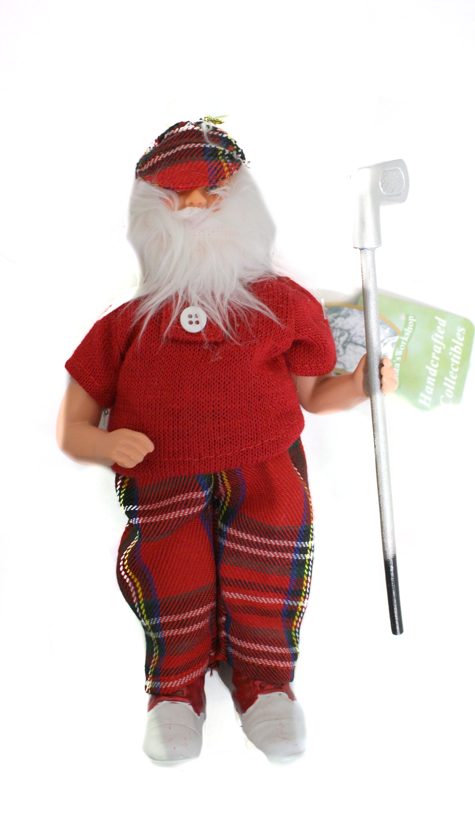 Golfer Santa Ornament - 9"