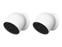 Google Nest 2 Megapixel Indoor/Outdoor HD Network Camera - Color - 2 Pack - Snow GA01894-US