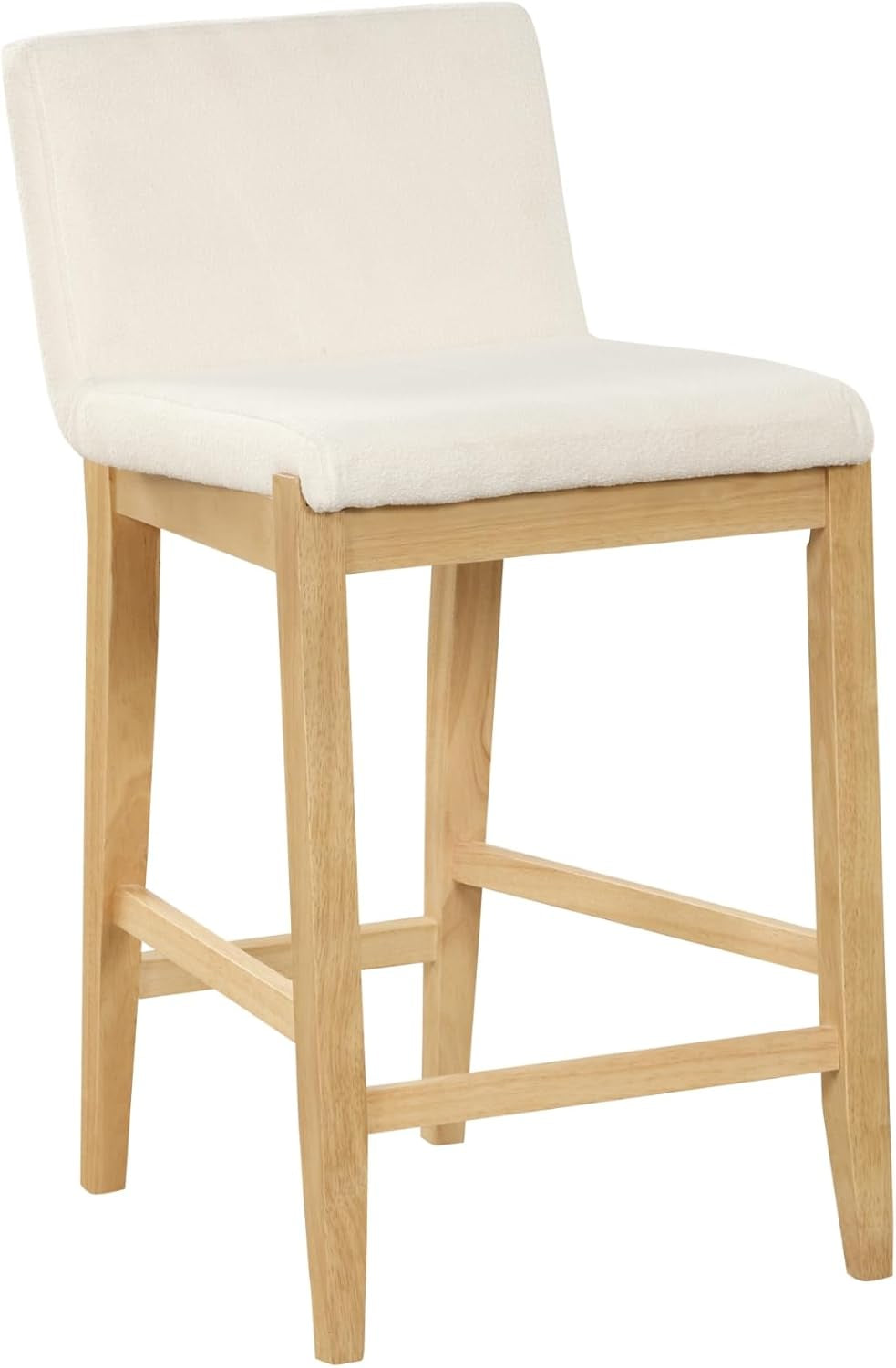 Gracie Modern Counter Height Bar Stool Cream Boucle